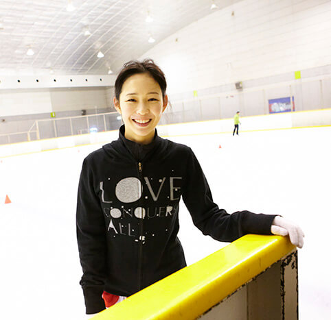 トレーニング中の、女子フィギュアスケートの今井遥さん